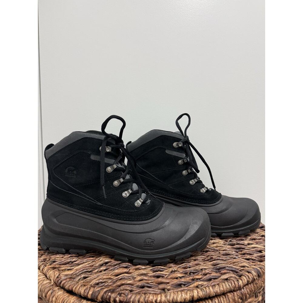 Sorel Boots Mens 10.5 Black Cold Mountain Snow Suede Outdoor Hiking NM1435-010